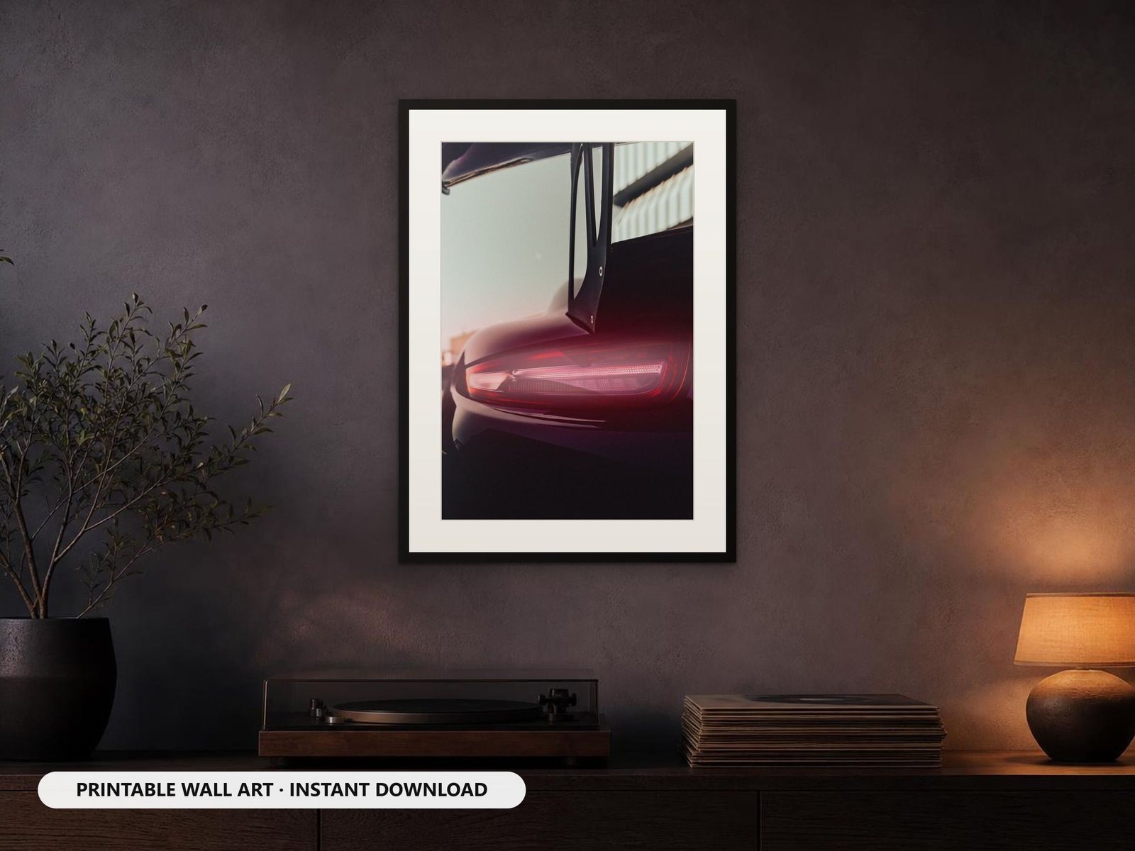 Porsche GT3 RS Taillight and Rear Wing Printable